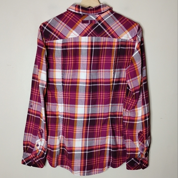 Duluth Trading Women’s Plaid Vented Flannel Shirt Outdoor Casual Hiking Size M - Picture 6 of 9